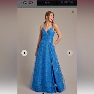 David’s Bridal Blue Prom Dress!